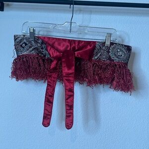 Tribal Style Boho Belly Dance Fringe Belt.
